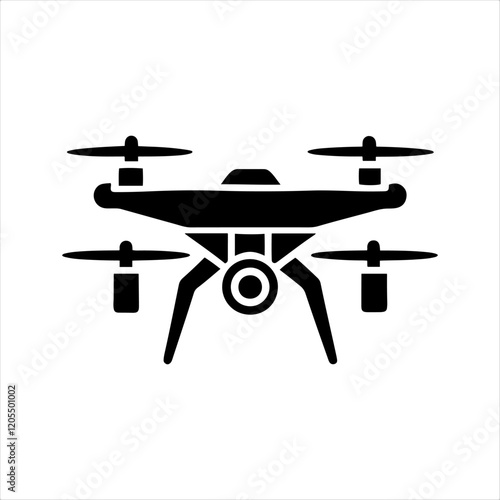 Drone icon, Quadcopter vector icon. Drone with camera Icon Flat Style Isolated Vector Illustration, isolated on white background