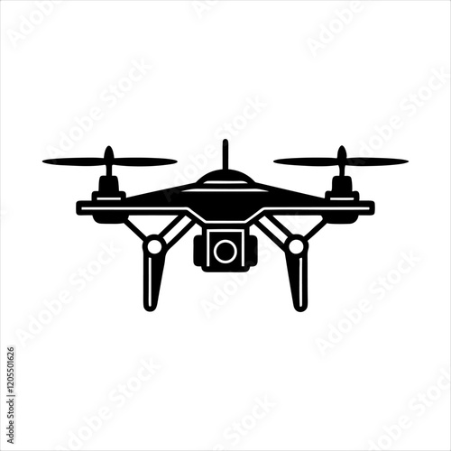 Drone icon, Quadcopter vector icon. Drone with camera Icon Flat Style Isolated Vector Illustration, isolated on white background