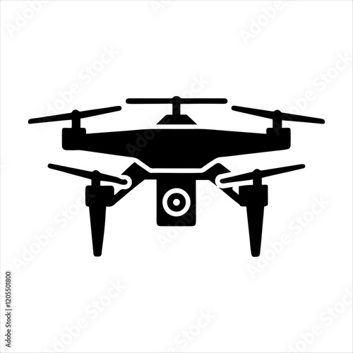 Drone icon, Quadcopter vector icon. Drone with camera Icon Flat Style Isolated Vector Illustration, isolated on white background