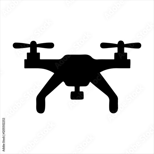 Drone icon, Quadcopter vector icon. Drone with camera Icon Flat Style Isolated Vector Illustration, isolated on white background