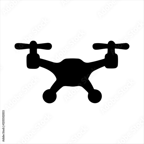Drone icon, Quadcopter vector icon. Drone with camera Icon Flat Style Isolated Vector Illustration, isolated on white background