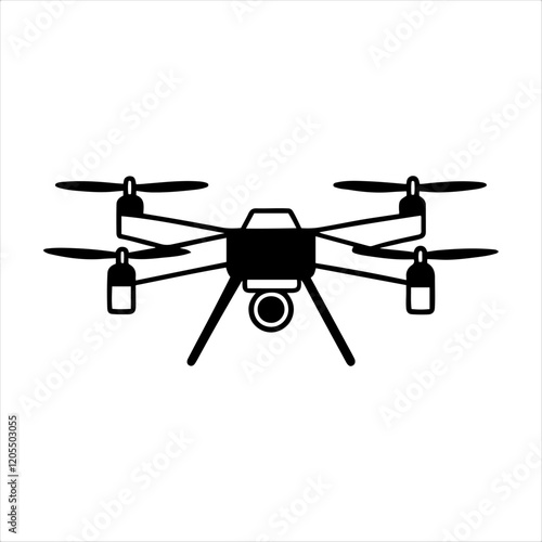 Drone icon, Quadcopter vector icon. Drone with camera Icon Flat Style Isolated Vector Illustration, isolated on white background