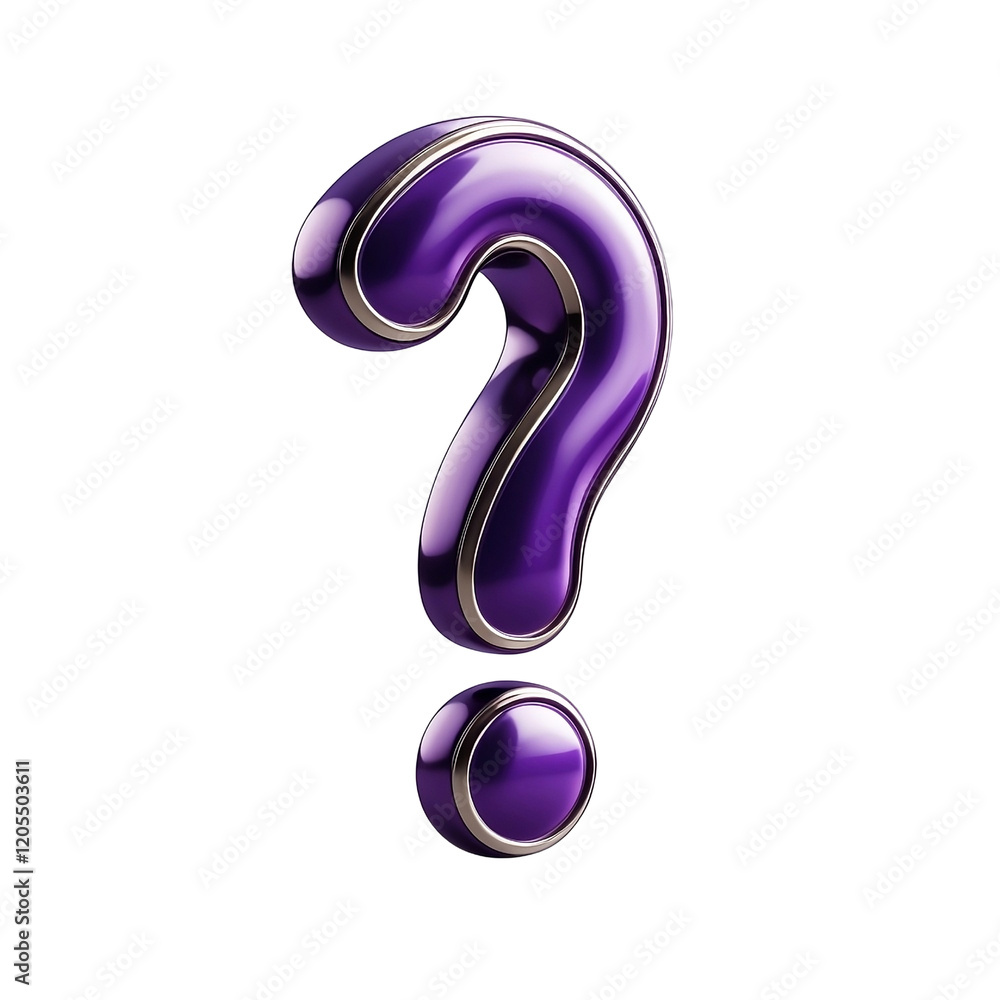 Glossy Purple Question Mark
Glossy Purple Question Mark