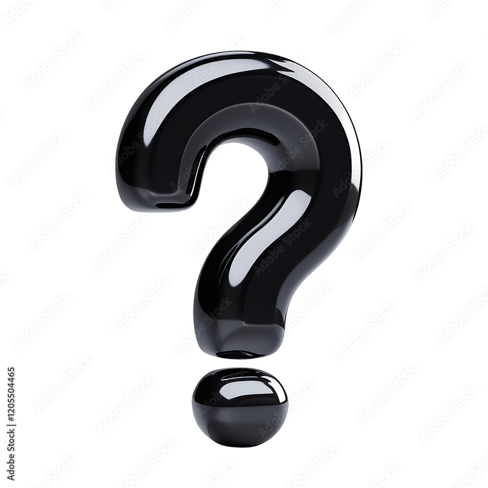 Glossy Black Question Mark Glossy Black Question Mark