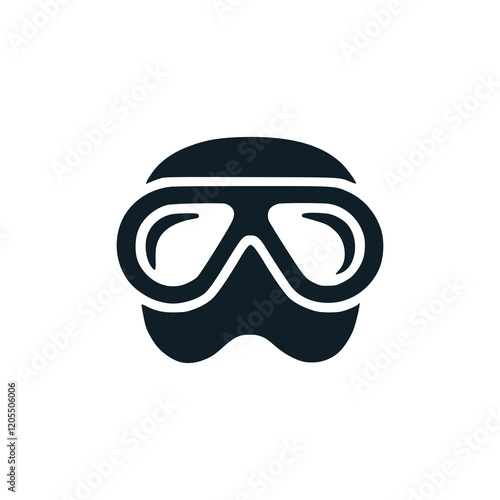 diving mask sport accessories equipment logo vector illustration template design