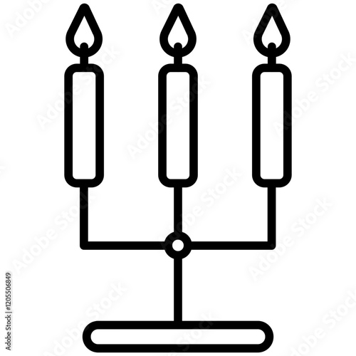 Candlestick Line Icon Style