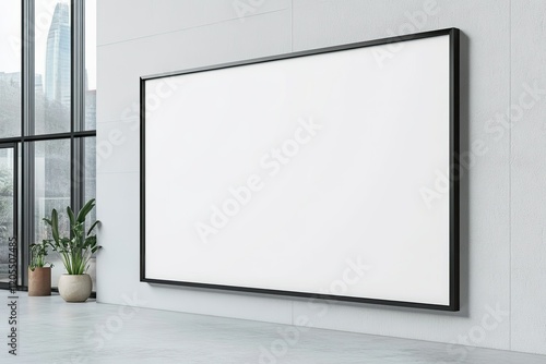 High Definition Visual of Banner Frame Mockup Design Rendering