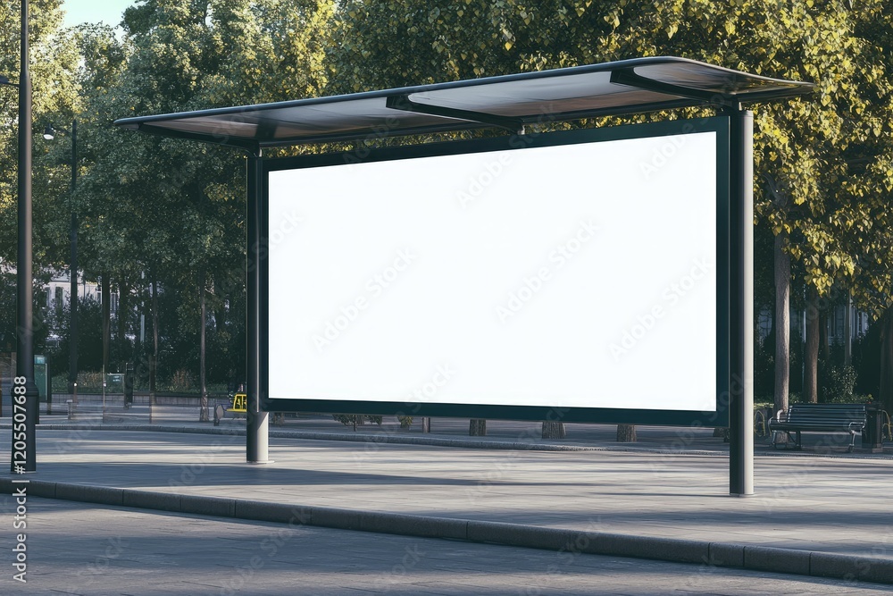 Premium Quality Picture of Billboard Mockup for Bus Stop Premium Quality Picture of Billboard Mockup for Bus Stop