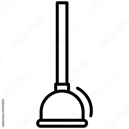 Plunger Line Icon Style