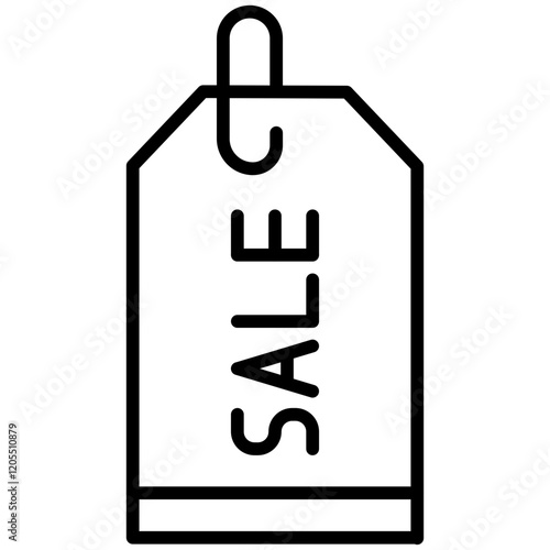 Sale Tag Line Icon Style