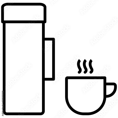 Thermos Line Icon Style
