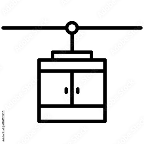 Gondola Line Icon Style
