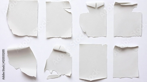 Wallpaper Mural Torn White Paper Pieces Mockup Background Torontodigital.ca