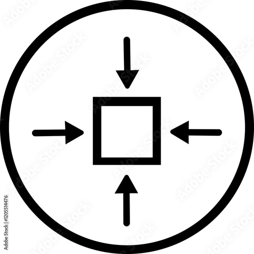 Minimize icon.Minimize icon rally compact size small scale arrows icons . shrink icon resize in arrows.minimize icon four 4 arrows icon meeting point.Minimize Icon with reflection on white background.