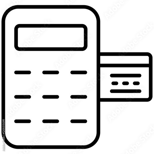 Pos Terminal Line Icon Style