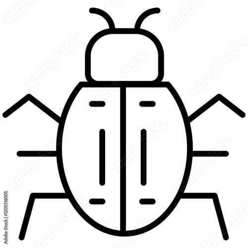 Bug Line Icon Style