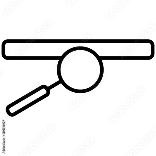 Search Bar Line Icon Style