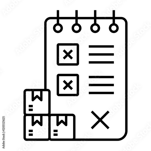 Rejected delivery outline icon