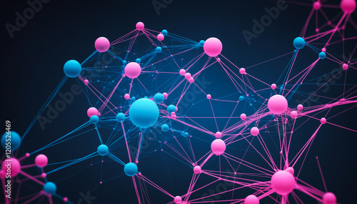 Network of Connected Spheres with Intersecting Nodes. This image represents the concept of interconnectedness in a networked system.