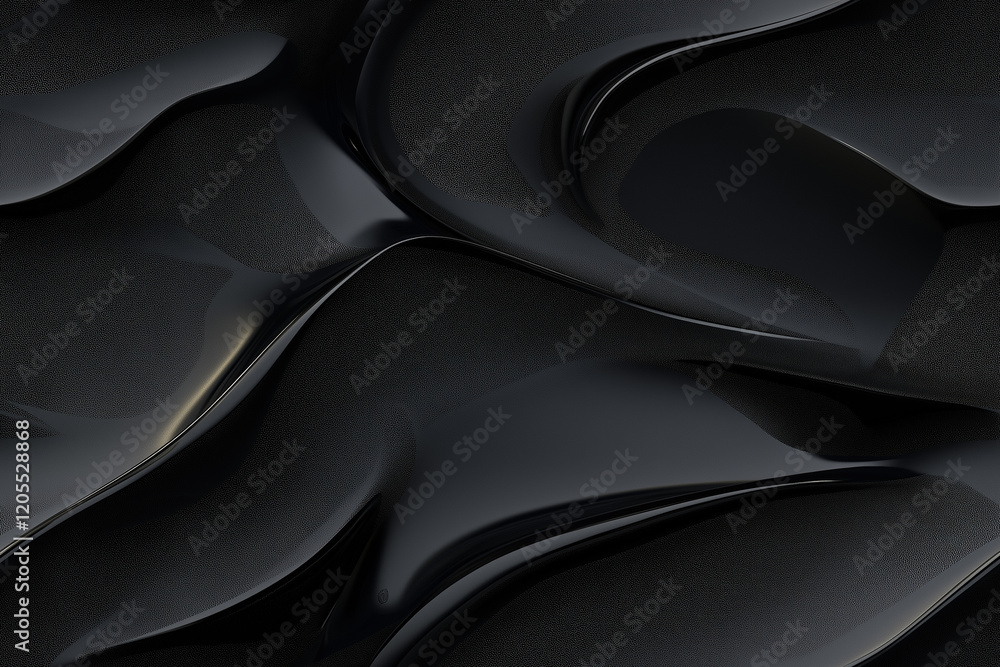 Fototapeta premium seamless pattern of black glossy waves