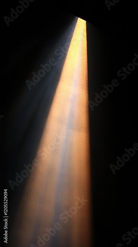 Wallpaper Mural Golden Light Beam Illuminates Dark Room Surface Torontodigital.ca