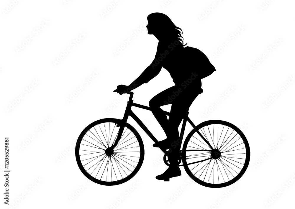 silhouette of a person riding a bicycle silhouette of a person riding a bicycle