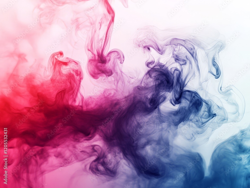 Abstract colorful smoke patterns blending in red and blue hues. Abstract colorful smoke patterns blending in red and blue hues.