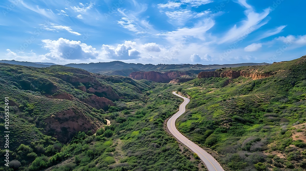 a road through a valley a road through a valley