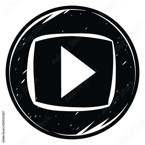 black and white button with arrow