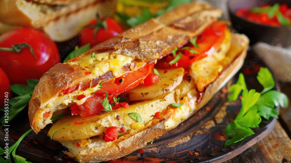 spanish potato omlette sandwich spanish potato omlette sandwich