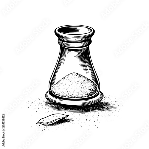 Exploring the delicate beauty of a sand hourglass resting on a wooden surface under soft light in an artistic arrangement