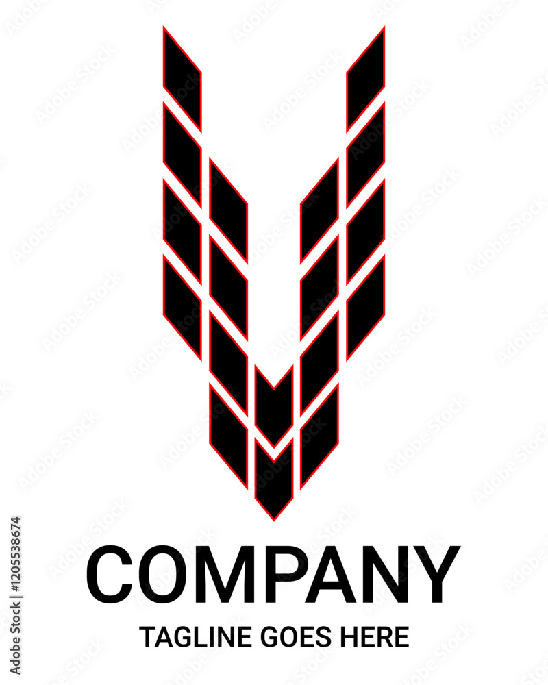 Obraz premium Capital V design. Pro, gamer, aesthetic, simple, minimalist, sport logo design. Suitable for t-shirts and so on.