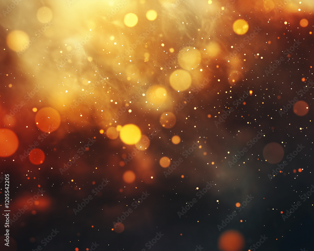 abstract background featuring blurred bokeh lights in warm colors like gold, orange, and red, with a gentle gradient fading into the distance. abstract background featuring blurred bokeh lights in warm colors like gold, orange, and red, with a gentle gradient fading into the distance.