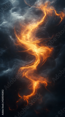 black hole on the left side of an empty dark background