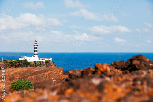 Landscapes at Graciosa Island, Azores travel destination, Portugal.