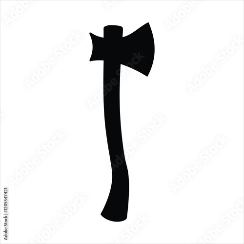 Bold Weapon Silhouette Vector Illustration
