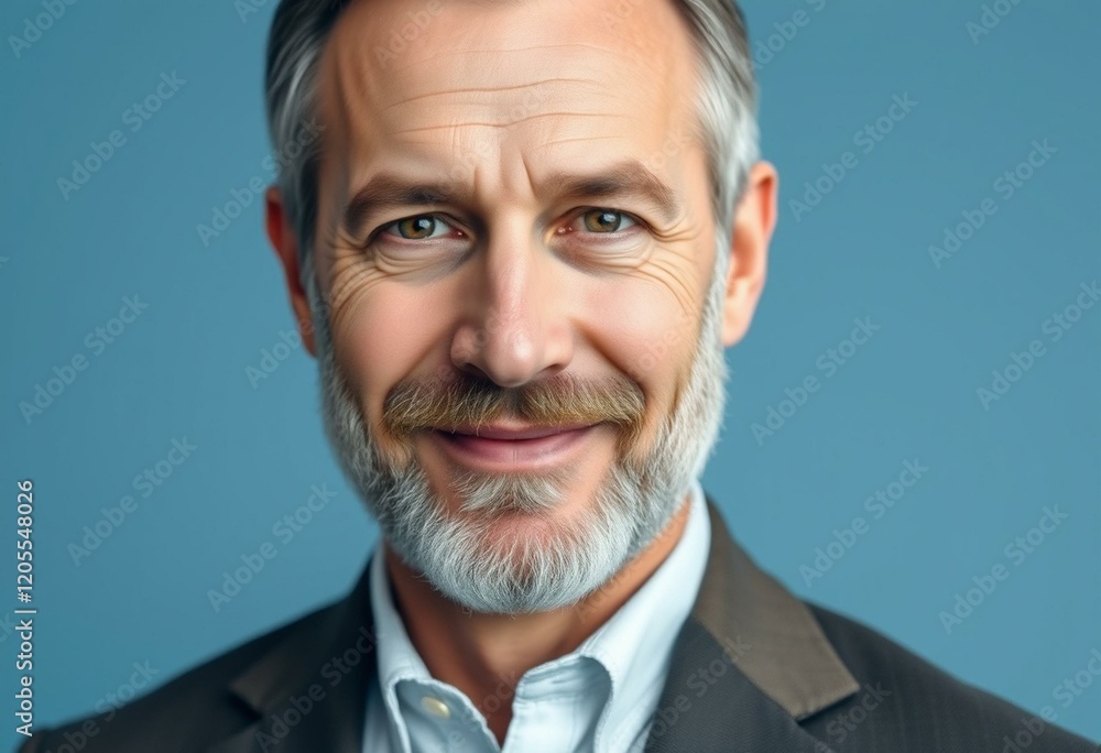 Portrait of a man with a beard and gentle expression Portrait of a man with a beard and gentle expression