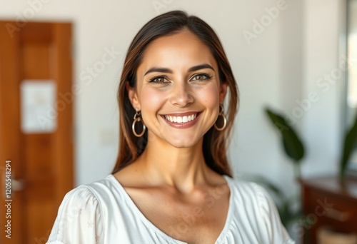 Wallpaper Mural Portrait of a happy Latin American woman Torontodigital.ca