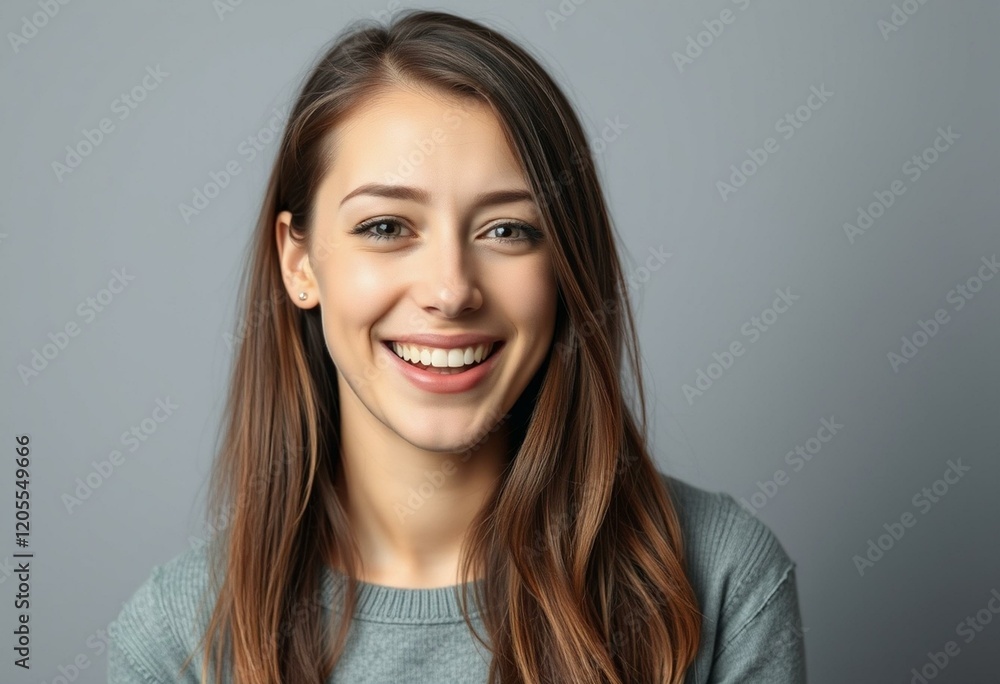 Obraz premium Portrait of a yawning young woman with a relaxed expression