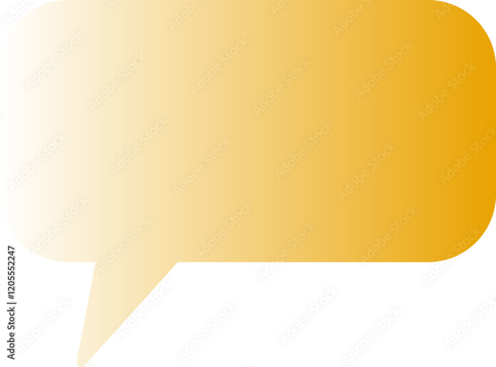 Speech bubbles with golden yellow gradient. The minimalistic design makes them ideal for modern infographics, presentations, or stock graphics representing communication, conversation, or messaging Speech bubbles with golden yellow gradient. The minimalistic design makes them ideal for modern infographics, presentations, or stock graphics representing communication, conversation, or messaging