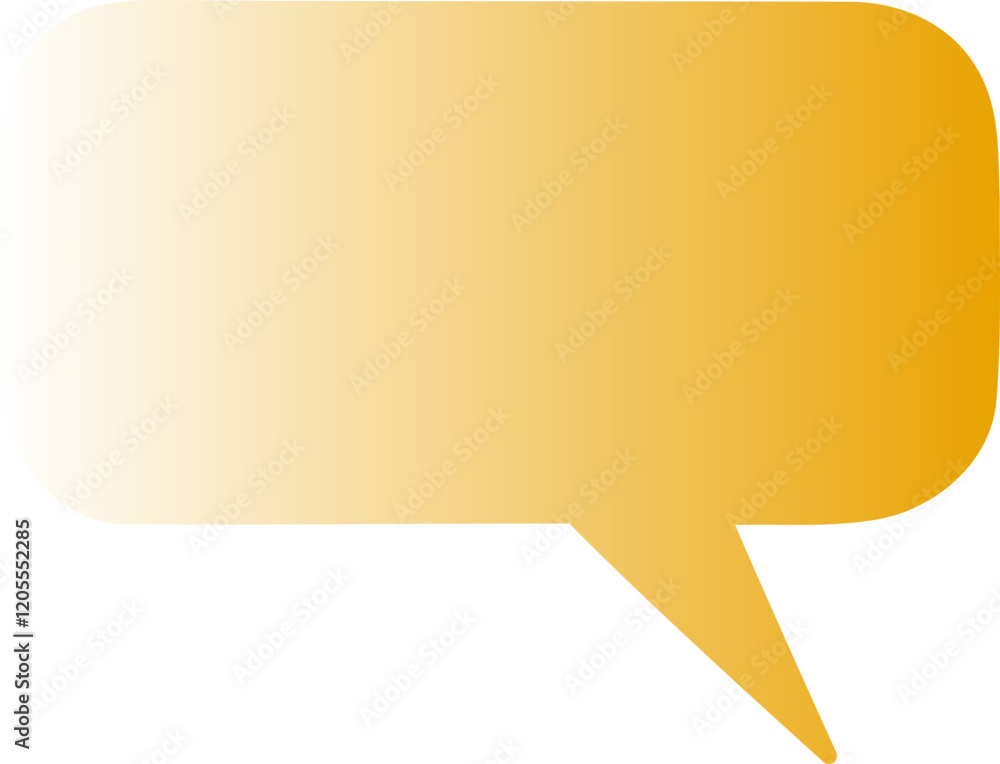 Speech bubbles with golden yellow gradient. The minimalistic design makes them ideal for modern infographics, presentations, or stock graphics representing communication, conversation, or messaging Speech bubbles with golden yellow gradient. The minimalistic design makes them ideal for modern infographics, presentations, or stock graphics representing communication, conversation, or messaging