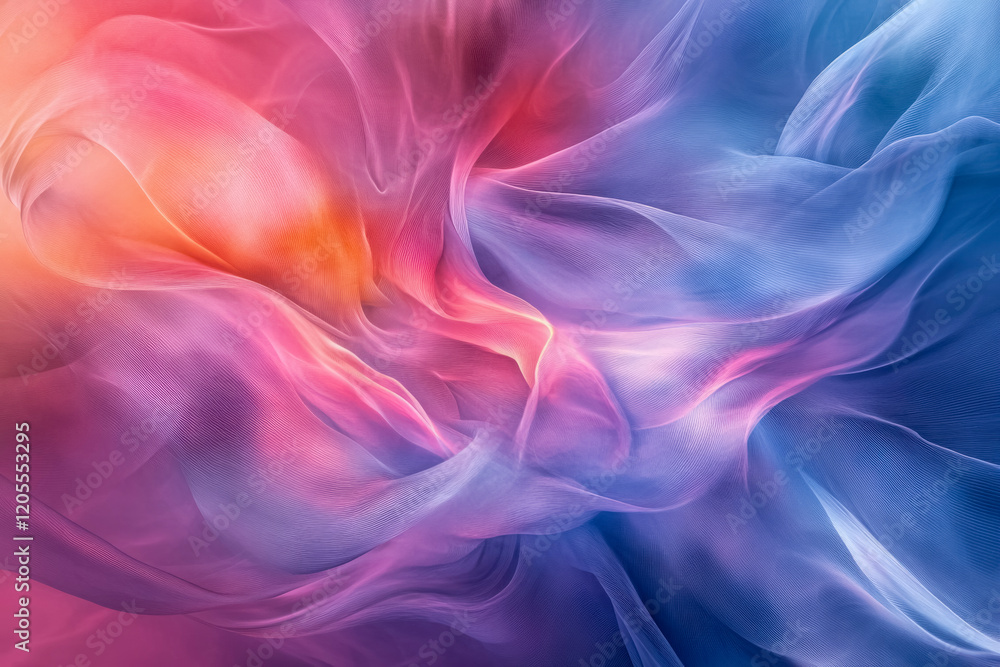 Soft pastel fabric flow creates a harmonious blend of colors in a serene abstract composition Soft pastel fabric flow creates a harmonious blend of colors in a serene abstract composition
