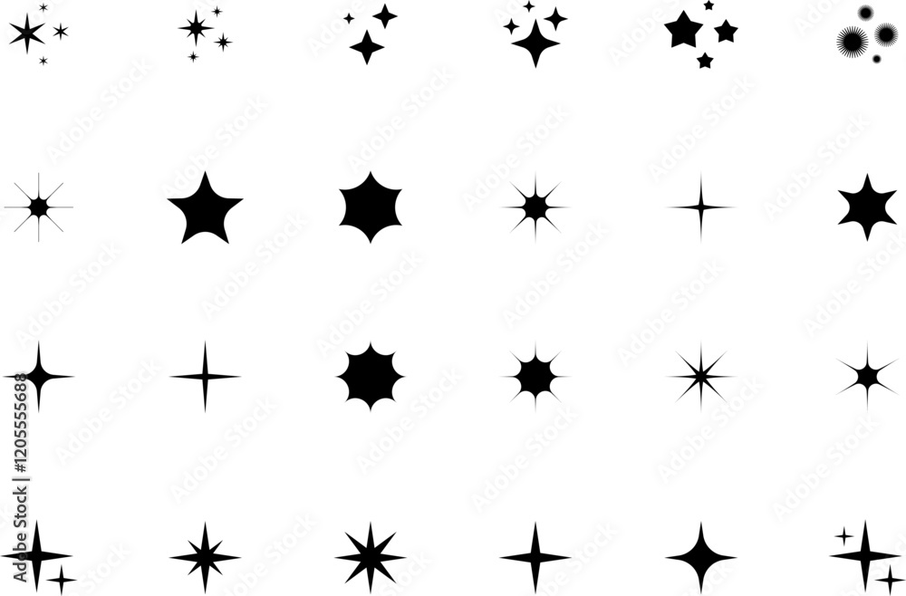 Forms of retro stars. Sunburst design elements. Red beams firework. Best for price tag, sale sticker, quality mark. Flat vector illustration Forms of retro stars. Sunburst design elements. Red beams firework. Best for price tag, sale sticker, quality mark. Flat vector illustration