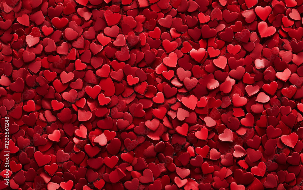 A vivid collection of small red hearts A vivid collection of small red hearts