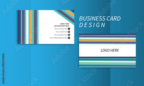 new business card template . clean modern business card template . double sided business card and name card . corporate minimalist business card company vector . simple and beautiful visiting card