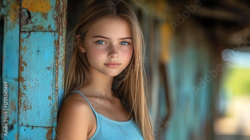 portrait of a child girl photo