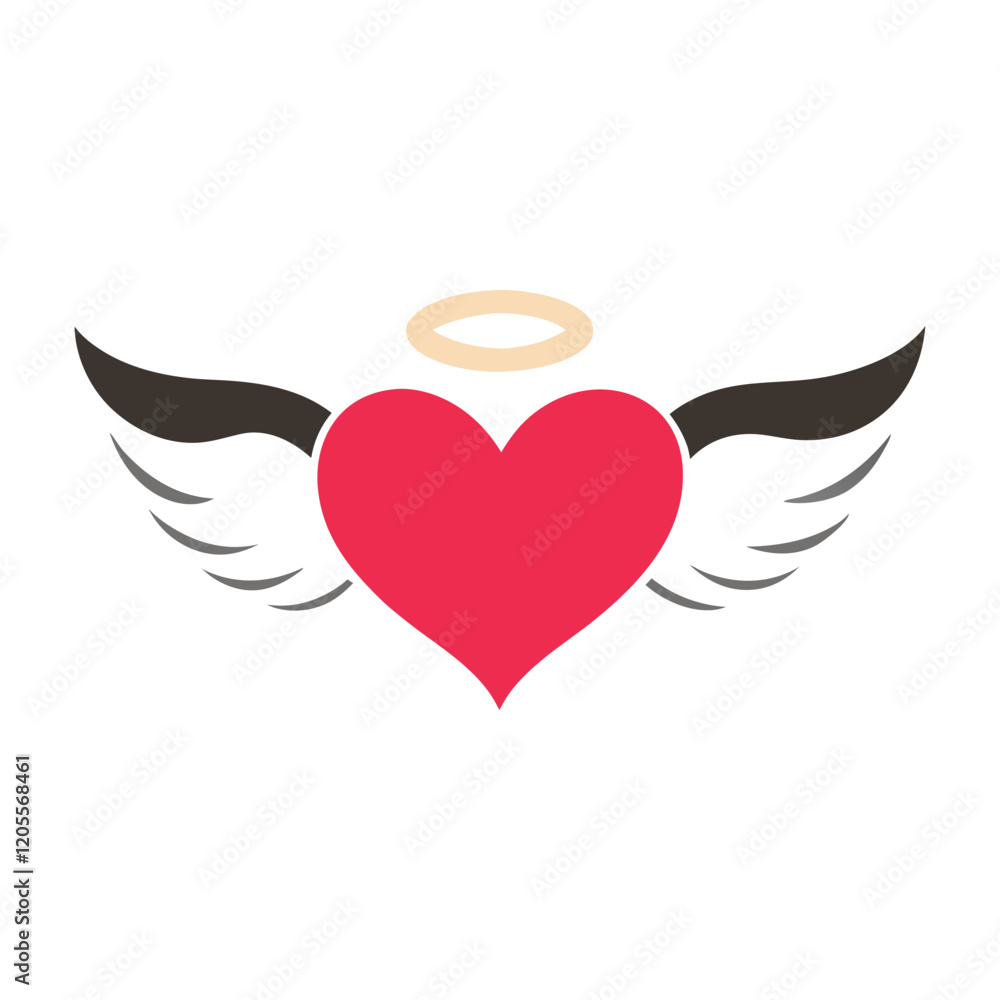 valentine heart with wings valentine heart with wings