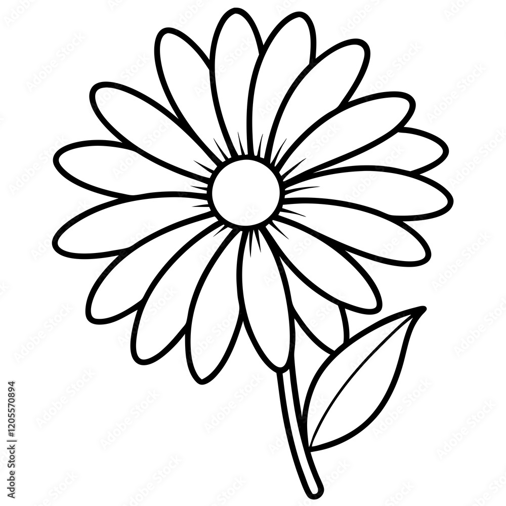 Daisy Delight line art art vector Daisy Delight line art art vector