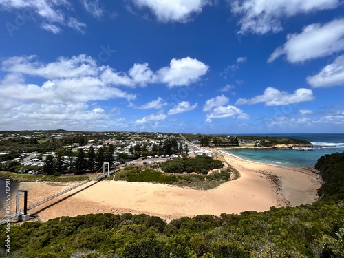 Loch Ard Gorge, situated along the Great Ocean Road in Victoria, is a stunning natural wonder featuring dramatic limestone cliffs, clear blue waters, and a historical shipwreck site, with walking trai photo