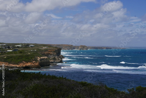 Loch Ard Gorge, situated along the Great Ocean Road in Victoria, is a stunning natural wonder featuring dramatic limestone cliffs, clear blue waters, and a historical shipwreck site, with walking trai photo